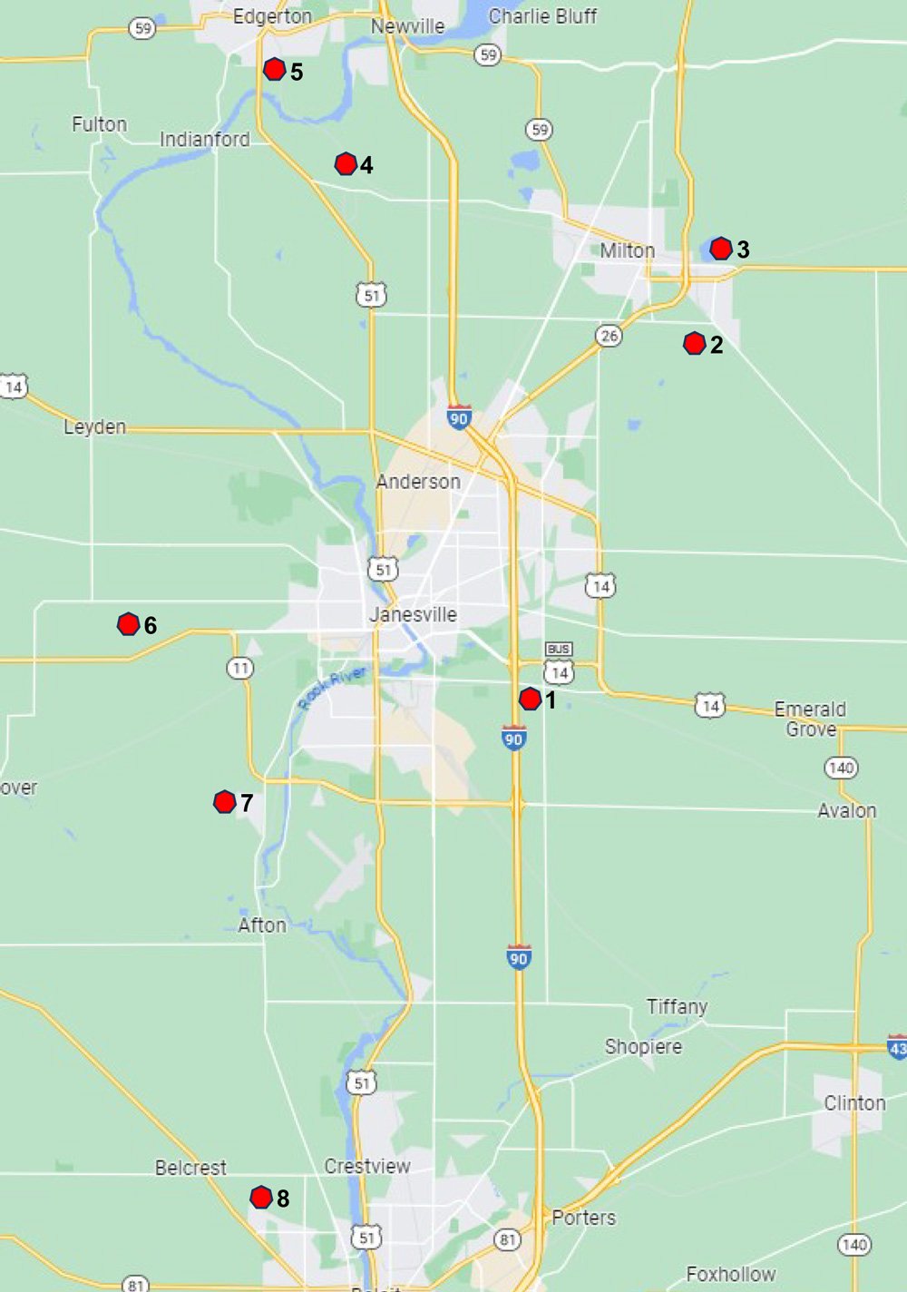 Silha locations map